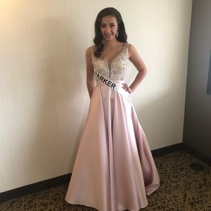 Light pink JVN by Jovani gown